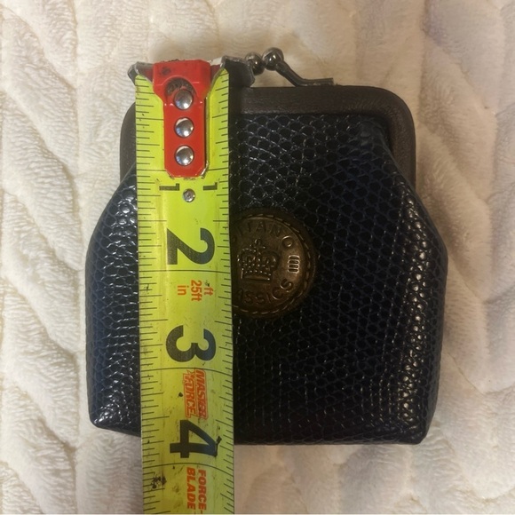 Vintage Gitano Classics Navy Green Coin Purse Kiss Lock - Picture 7 of 8